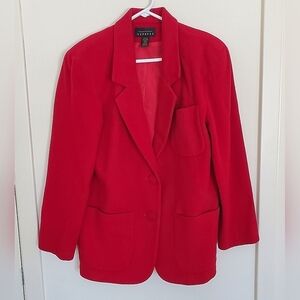 Express Vintage Red Wool Oversized Blazer